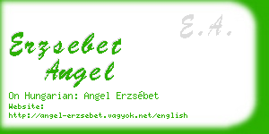 erzsebet angel business card