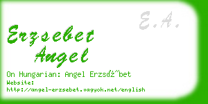 erzsebet angel business card